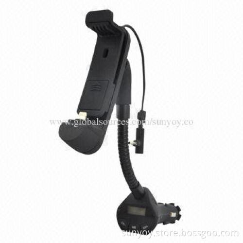 Car Universal Holder with Charger and FM Radio Transmitter, Suitable for iPhone 5